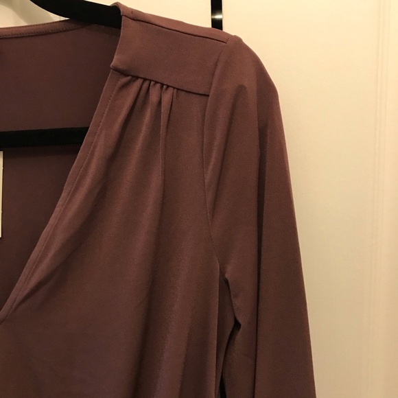 NEW with tags! Draped V-Neck thong bodysuit - Picture 4 of 6